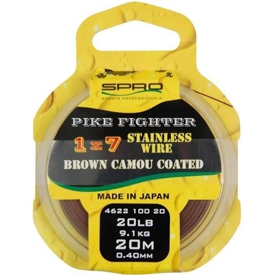 SPRO Pike Fighter 1x7 potažené hnědé lanko 20m 9,1kg