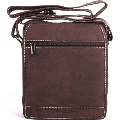Wild Tiger no. 664 Crossbody taška Tmavěhnědá