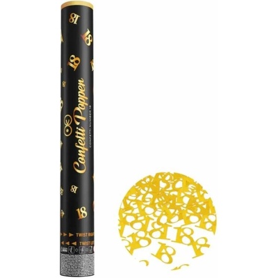 Vystřelovací konfety zlaté 18. narozeniny 40 cm – Zboží Dáma