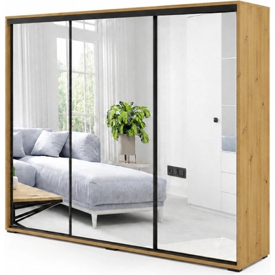 Sconto LAYS 12 245 x 250 cm dub artisan/čierna