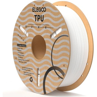Elegoo TPU -1.75mm-1KG-Cardboard Spool-White (50.203.0238)