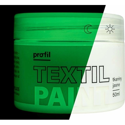 Profil farba na textil žiariaca v tme na zeleno 50 ml