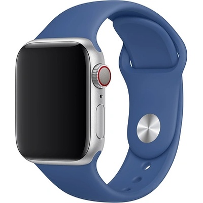 Apple Оригинална силиконова каишка за Apple Watch 38мм, 40мм, 41мм, 42мм (2024) - Apple Sport Band S/M & M/L (retail) (син) (mv682zm/a)