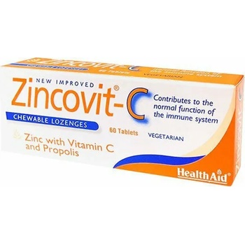 HEALTHAID Хранителна добавка дъвчащи таблетки Цинк, Витамин C и прополис, Health Aid Zincovit - C, Zinc, Vitamin C & Propolis