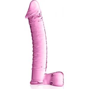 Glossy Toys Стъклено дилдо с тестиси Glossy 15