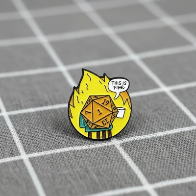 Pinarna D&D kostka “This is fine“ „To je v pohodě“