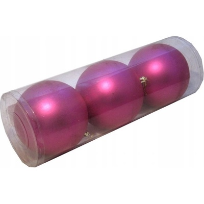 Top Gifts Matné Vianočné Ozdoby ružové 12cm tuba 3 ks