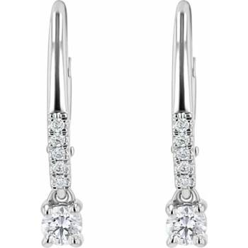 Eppi Strieborné visiací náušnice s lab-grown diamantmi Noor E49076