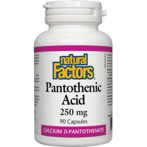 Natural Factors Panthothenic Acid 250 mg, 90 Capsules