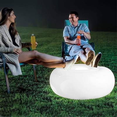 Intex Табуретка надуваема 86x33 см, INTEX 68697 Ottoman Light - с LED светлина (68697)