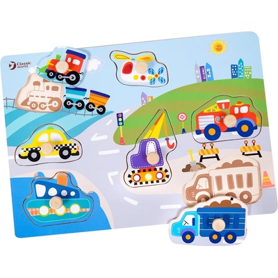 Classic World Дървен пъзел Classic World - Трафик (3611)