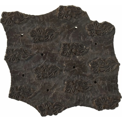 Sanu Babu Antik dřevěná raznice na tisk přehozů s indickým motivem 13 x 7 x 13 cm