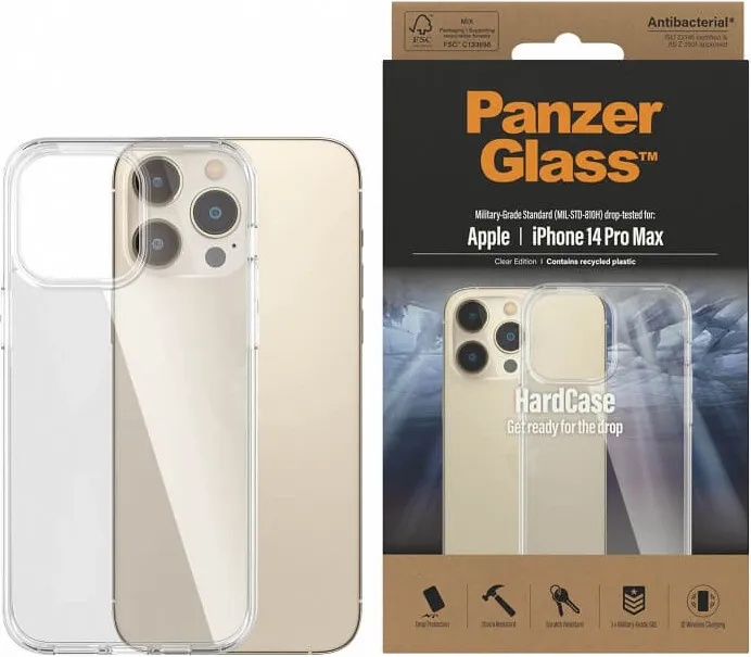 Panzer Противоударен Калъф за iPhone 14 Pro Max, Panzer Hard Case, Прозрачен (5711724004049)