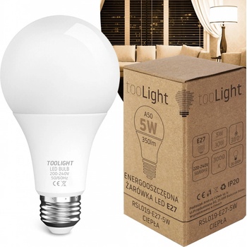 Toolight LED žiarovka E27 5W 350lm 3000K teplá RSL019 OSW-20004