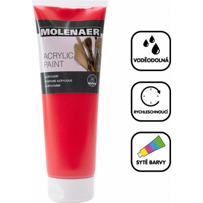 Molenaer akrylová barva 250 ml cihlová – Zboží Dáma