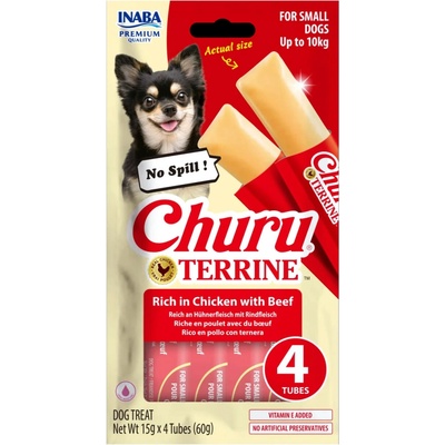 Inaba Churu Terrine dog kura s hovädzím 4 x 15 g
