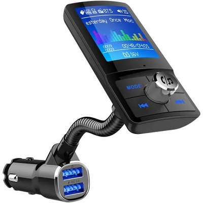 Мултифункционален трансмитер за кола с функция Fast Charge 3.0, голям LCD дисплей, mp3 плеър - BC43