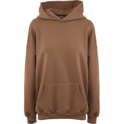 Oversized mikina s kapucí HICHIC Moodie HNĚDÁ