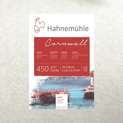 Hahnemühle Cornwall 450 gr m2 lisovaný za studena 10 listov 30x40 cm