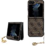 GUESS Гръб Guess 4G Charms Case за Samsung Galaxy Z Flip 5 - Кафяв