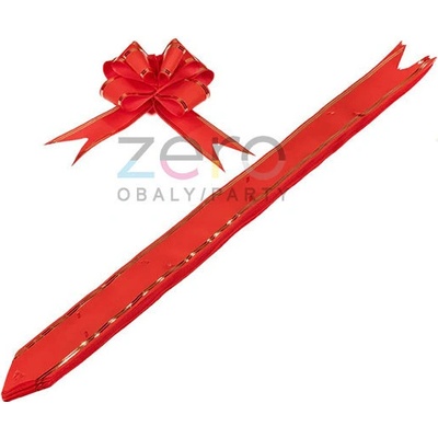 Stahovací mašle 3,3 cm x 25 ks - červená s pruhy – Zboží Mobilmania