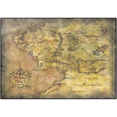 CurePink podložka na stůl The Lord of the rings Pán prstenů Mapa Středozemě TSEH382 – Zboží Dáma