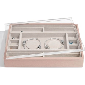 Stackers Ковчеже за накити Stackers с прегради и капак светлорозово (74401)