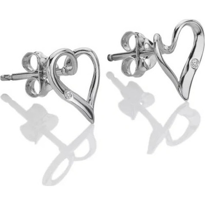 Hot Diamonds Strieborné romantické náušnice Heart DE846