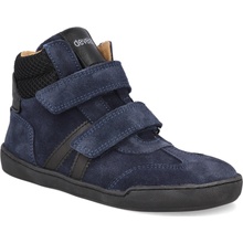 Develab barefoot dětské kotníkové boty Midcut sneak. Navy suede tmavě modré