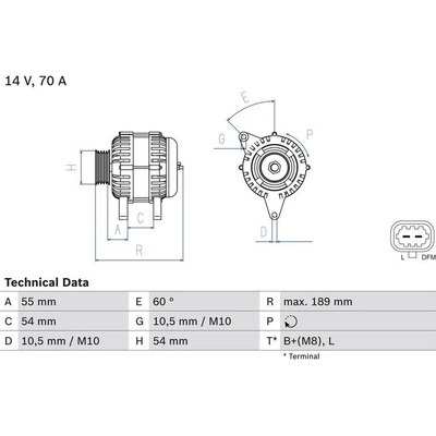 BOSCH 0 986 083 580 generátor (0986083580)
