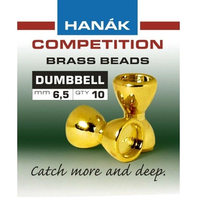 Hanák Competition Činkové oči Dumbbell zlaté 4mm 10ks