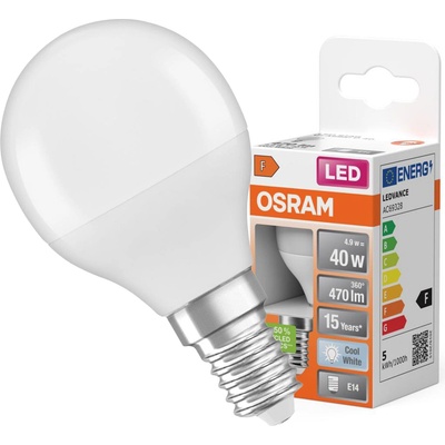 Osram LED žárovka , P45, 5,5W, E14, 4000K, 470lm, mat.