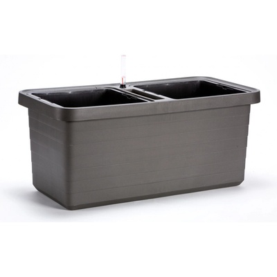 Plastia Samozavlažovací truhlík Berberis DUO antracit šedý 78 cm 39 cm