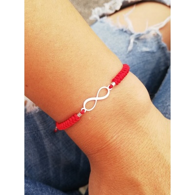Гривна с червен конец Безкрайност (ДСГ8)