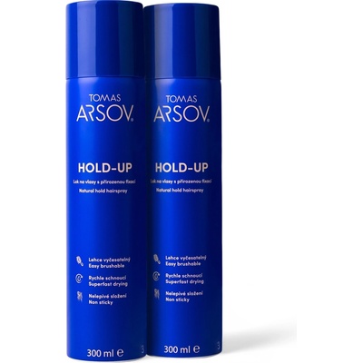 Tomas Arsov HOLD-UP lak na vlasy s přirozenou fixací 2 x 300 ml (set) – Zboží Dáma