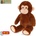 Mikro Plush Friends плюшена маймуна 80см тъмно кафява (93955)