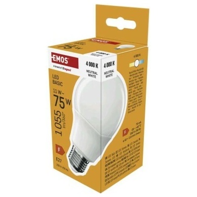 Emos LED žárovka Basic A60 / E27 / 11W (75 W) / 1055 lm / Ne