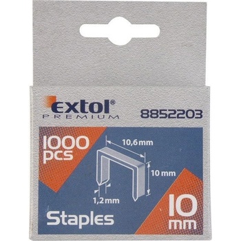 EXTOL PREMIUM spony 6mm, 10.6x0.52x1.2mm, balenie 1000ks 8852201