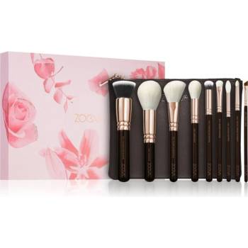 ZOEVA The Complete Brush Set Rose Golden Edition Комплект четки с чантичка
