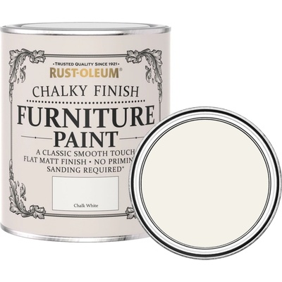Rust-Oleum Kriedová matná farba na nábytok Chalky Finish 0,75 l biela