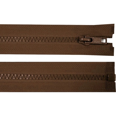 Prima-obchod Kostěný zip No 5 délka 80 cm bundový, barva 304 hnědá čokoládová