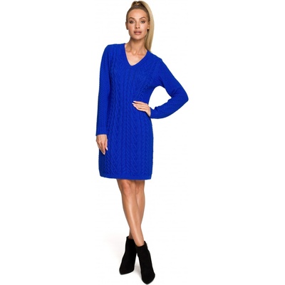 M713 Sweater dress with rounded neckline zafír