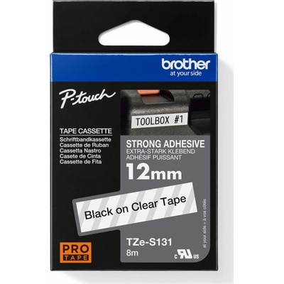 Páska BROTHER TZS131 Black On Clear Adhesive Tape