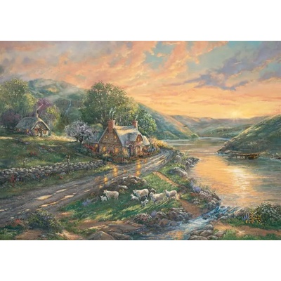 Schmidt Spiele - Puzzle Kinkade: Daybreak at Emerald Valley - 1 000 piese