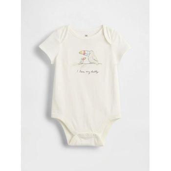 GAP Бебешко боди с лого Gap GAP | Byal | Момчешки | 50-62