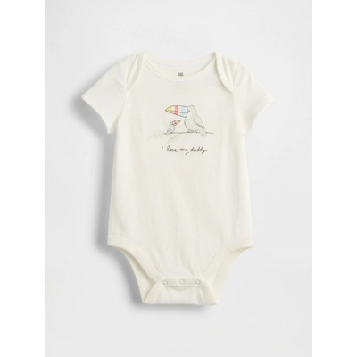 GAP Бебешко боди с лого Gap GAP | Byal | Момчешки | 50-62