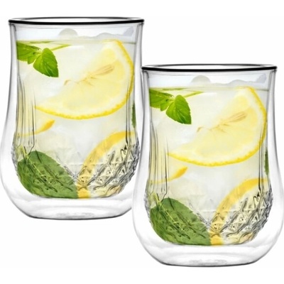 Design Vialli 2 sklenic Diamante s dvojitou stěnou 25844 300 ml