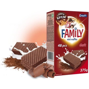 Image 1 of FAMILY МИНИ ВАФЛИ family dark - krem kakao