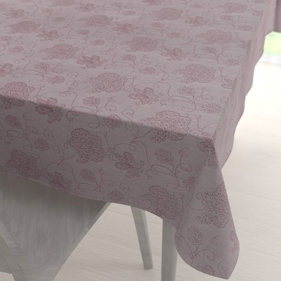 Biante Teflónový obdĺžnikový obrus TF-138 Hnedovínové kvetované ornamenty na starofialovom 50x100 cm