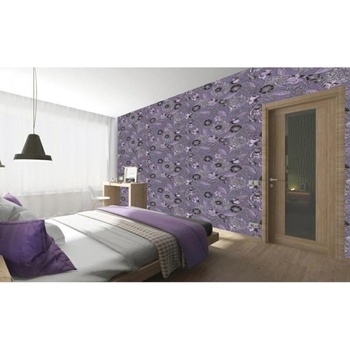 DIMEX ART s. r. o Луксозна флизелинова тапета лилав флорален абстракт